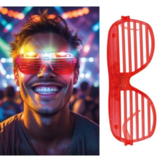 Vilkkuvat Rave Lasit Punainen