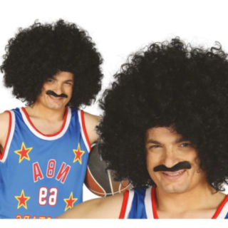 Koripallo Afro Peruukki Musta