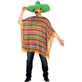 Meksikolainen Poncho Monivärinen