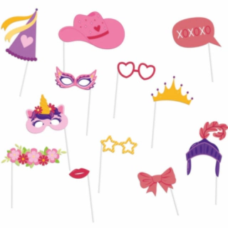 Prinsessa Photobooth Rekvisiitat Vaaleanpunainen Mix