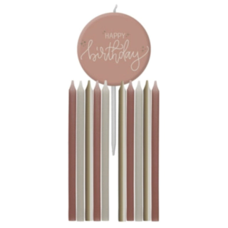 Happy Birthday Kakkukyntiilät Crème Rose
