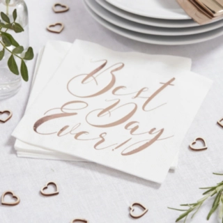 Best Day Ever - servetit, ruusukulta