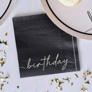 Birthday Servetit Musta