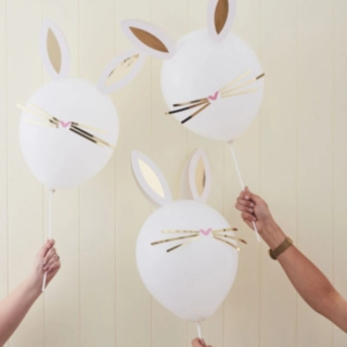 DIY Kulta Pääsiäispupu Ilmapallot