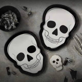Halloween pääkallolautaset