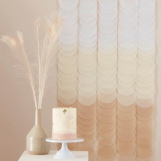 Liukuvärinen taustaverho DIY valkoinen/beige