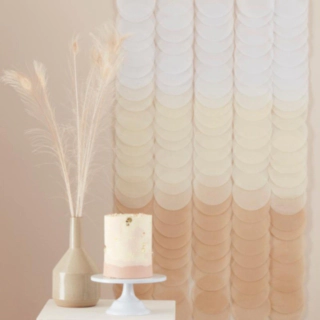 Liukuvärinen taustaverho DIY valkoinen/beige