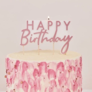 Happy Birthday Kakkukynttilä Ruusukulta