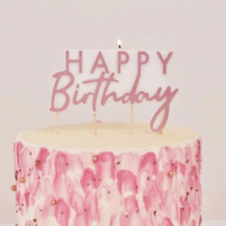 Happy Birthday Kakkukynttilä Ruusukulta