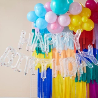 Happy Birthday Konfetti Foliopallot