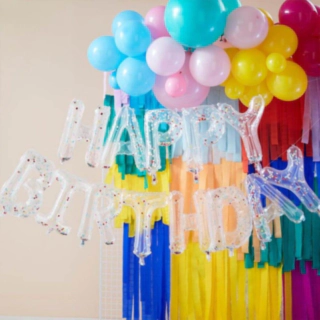 Happy Birthday Konfetti Foliopallot