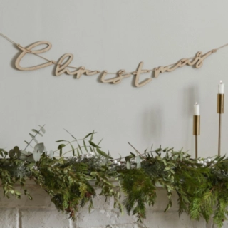 Christmas Puinen Kirjainnauha