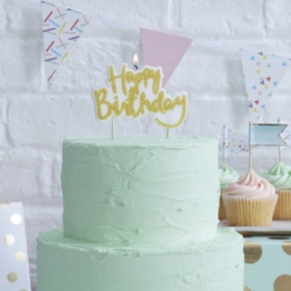 Happy Birthday Kakkukynttilät Kulta
