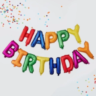 Happy Birthday Folioilmapallot Värikäs