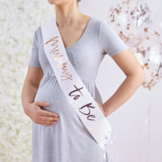 Mommy to Be Olkanauha Valkoinen/Ruusukulta