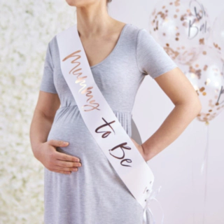Mommy to Be Olkanauha Valkoinen/Ruusukulta