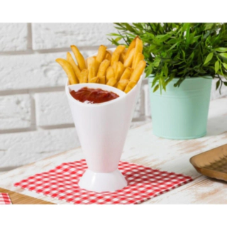 2-in-1 Snackkartio Valkoinen