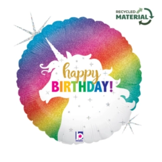 Glitter Yksisarvinen Happy Birthday Foliopallo