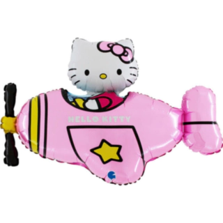 Hello Kitty® Lentokone Folioilmapallo Vaaleanpunainen