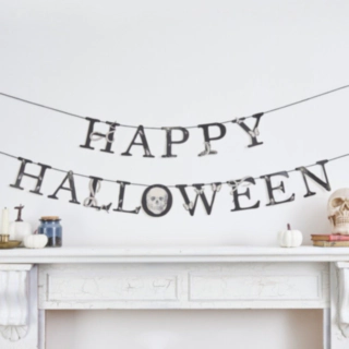 Hyvää Halloweenia Viiri Musta