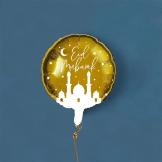 Eid Mubarak Folioilmapallo Valkoinen/Kulta