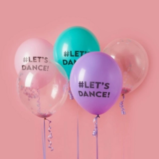 Let's Dance Konfetti Lateksi-ilmapallot