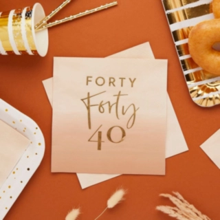 40-Vuotisjuhlan Lautasliinat Roosa