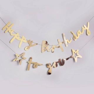 Happy Birthday To You Koristenauha Kulta