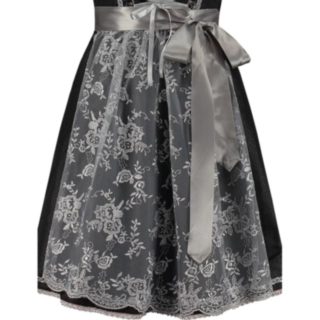 Dirndl Esiliina Hopeanharmaa