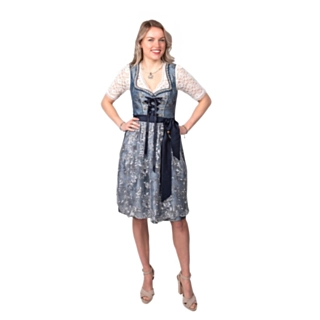 Dirndl Amelia Harmaa/Sininen