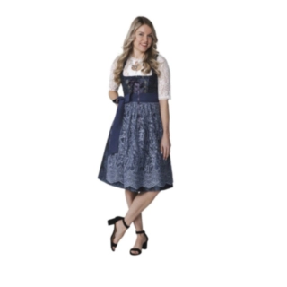 Dirndl Jacquard Sininen Kimalle