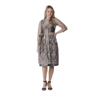Dirndl Jacquard Kukallinen Hopeanharmaa