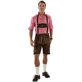 Lederhosen Lyhyt Tummanruskea