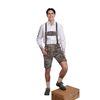 Lederhosen Nahkaa Harmaa
