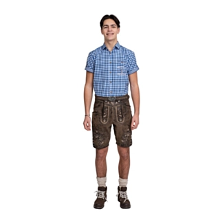Lederhosen Nahkaa Antiikinruskea