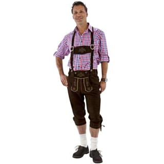 Lederhosen Deluxe Tummanruskea