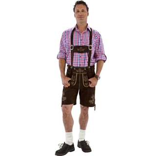 Lederhosen Deluxe Lyhyet Tummanruskea