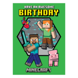 Minecraft-syntymäpäiväkortti
