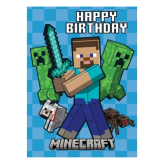 Happy Birthday Minecraft® -Kortti
