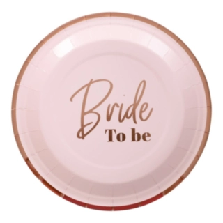 Bride To Be Kertakäyttölautaset Vaaleanpunainen