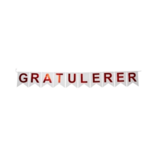 Norjalainen Gratulerer Banneri