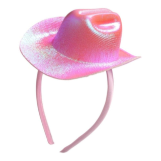 Cowboyhattu Hiuspanta Vaaleanpunainen