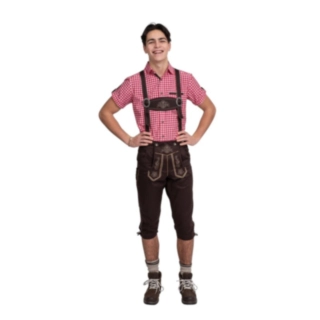 Lederhosen Polvipituus Tummanruskea