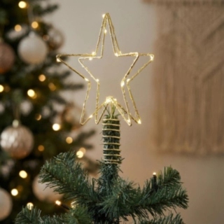 LED Joulukuusen Tähti Kulta