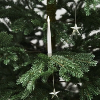 LED Joulukuusen Kynttilät Hopea Tähti