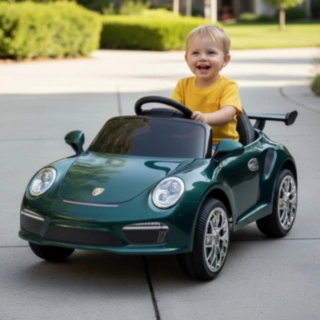 RUF® CTR 3 Clubsport Sähköauto Lapsille 12V Tummanvihreä