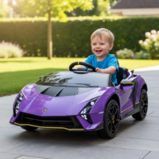 Lamborghini® Autentica Sähköauto Lapsille 10.8V Liila