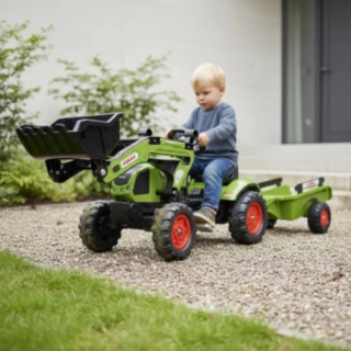 Claas® Traktori Etukuormaajalla & Perävaunulla Vihreä
