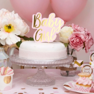 Baby Girl Kakkukoriste Vaaleanpunainen