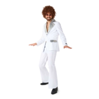 Suitmeister® Valkoinen Disco Fever Puku
